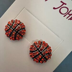 🏀 Betsey Johnson Basketball Rhinestone Earrings 🏀